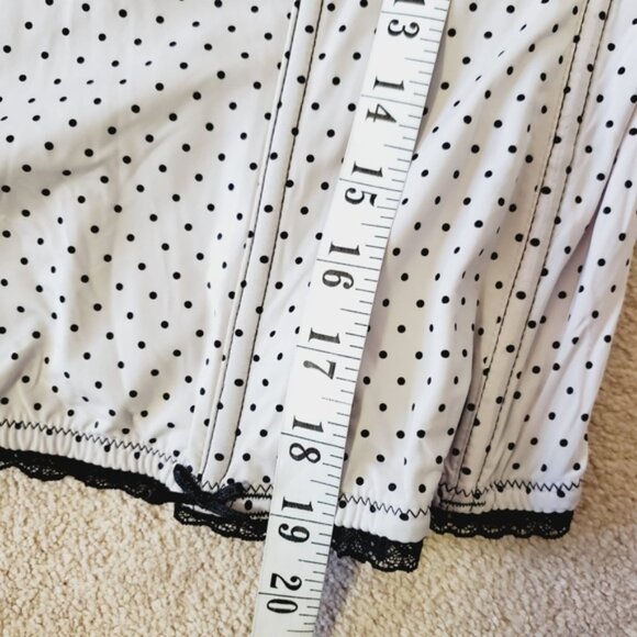 La Lingerie Y2K Coquette Goth Victorian Polkadot Padded Babydoll Corset XL - Picture 4 of 7